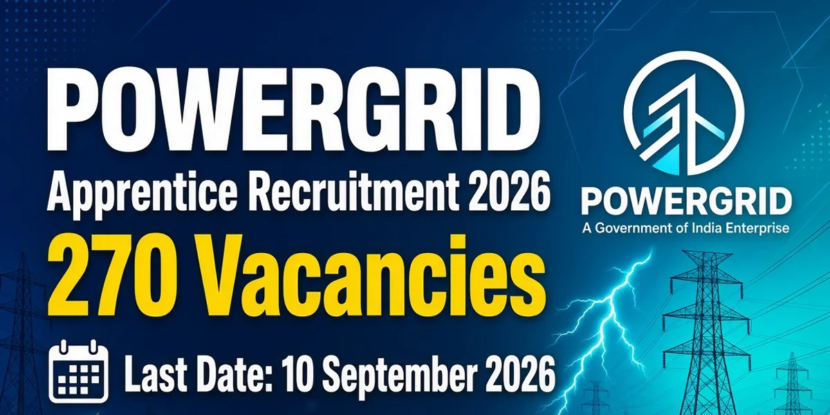 POWERGRID Apprentice Recruitment 2026 - Apply Online